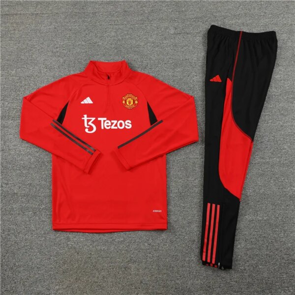 23-24 Manchester United Red Training Suit - Image 2
