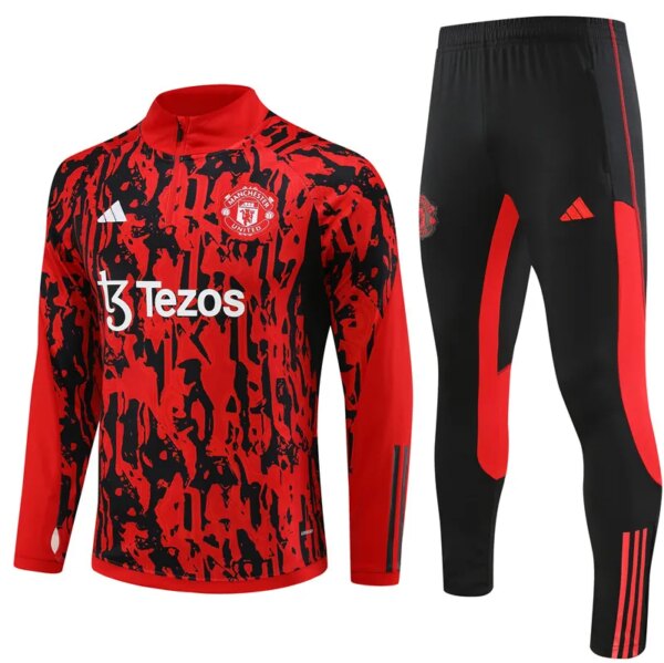 23-24 Manchester United Red Training Suit - Image 4