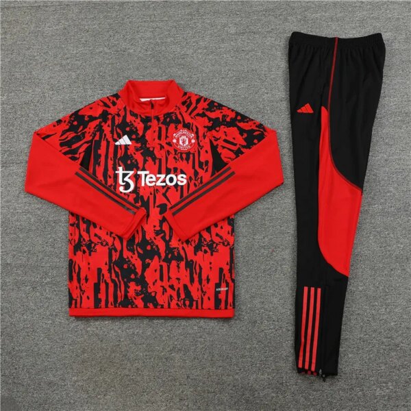 23-24 Manchester United Red Training Suit - Image 5