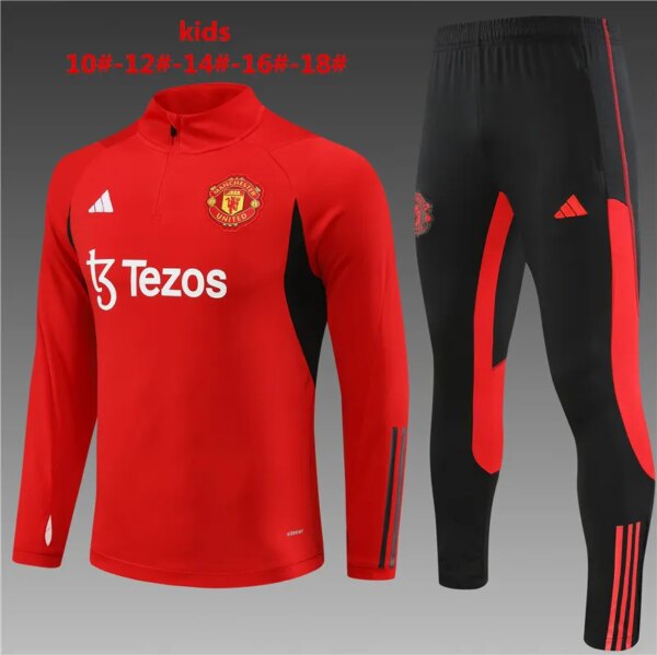 23-24 Manchester United Red Training Suit - Image 11