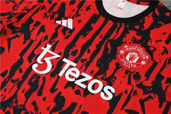 23-24 Manchester United Camouflage Training Short Sleeve Suit - Image 4