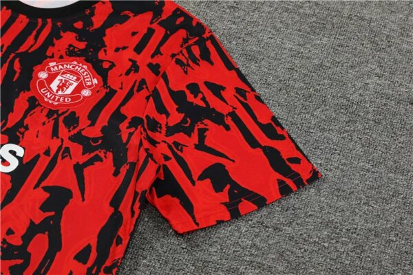 23-24 Manchester United Camouflage Training Short Sleeve Suit - Image 5