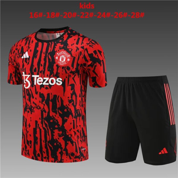 23-24 Manchester United Camouflage Training Short Sleeve Suit - Image 12