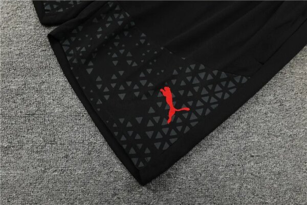23-24 AC Milan Black Training Short Sleeve Suit - Image 7