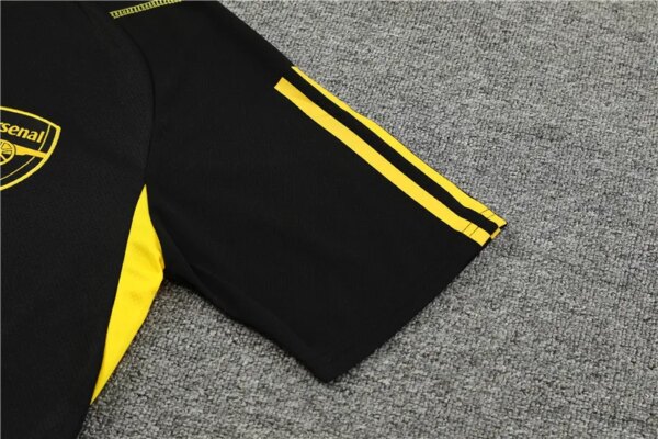 23-24 Arsenal Black Training Short Sleeve Suit - Image 5