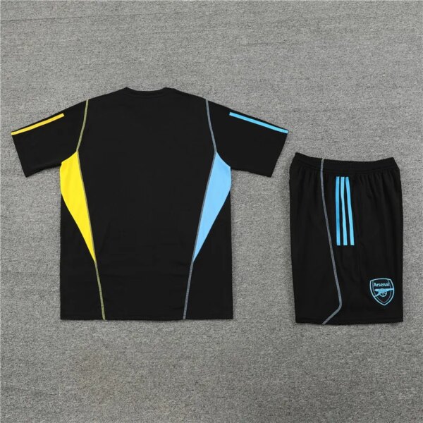23-24 Arsenal Black Training Short Sleeve Suit - Image 7