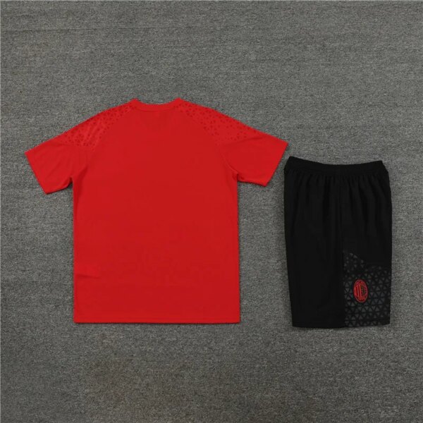 23-24 AC Milan Red Training Short Sleeve Suit - Image 3