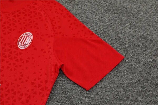 23-24 AC Milan Red Training Short Sleeve Suit - Image 7