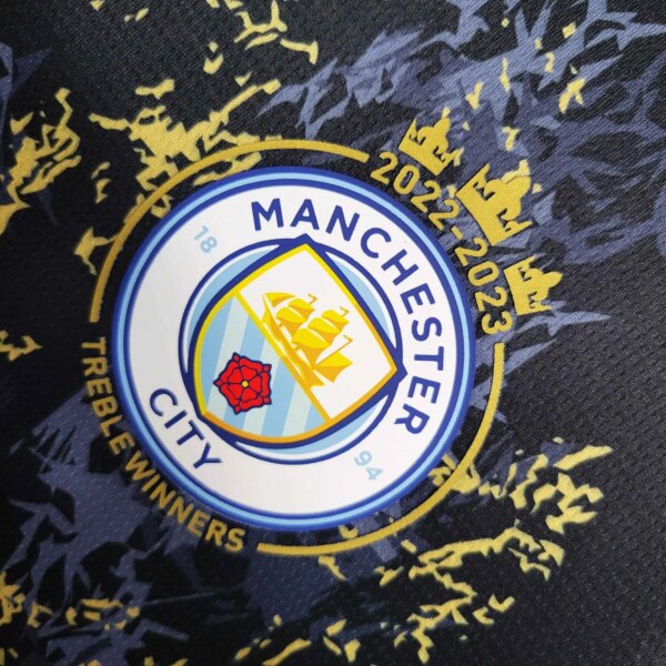 23-24 Manchester City Black and Gold Jersey - Image 5