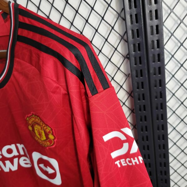 23-24 Manchester United Home Long Sleeve Jersey - Image 2