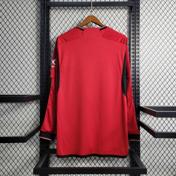 23-24 Manchester United Home Long Sleeve Jersey - Image 3