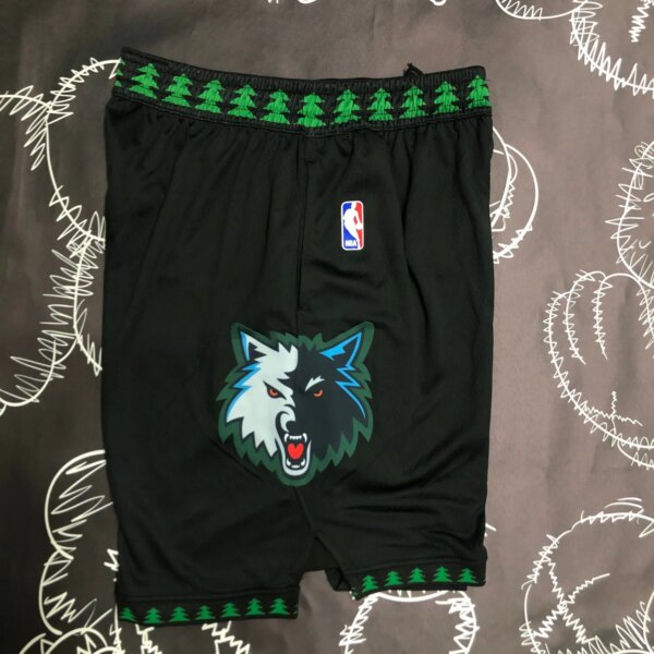 2023 Timberwolves Black  NBA Shorts - Image 3