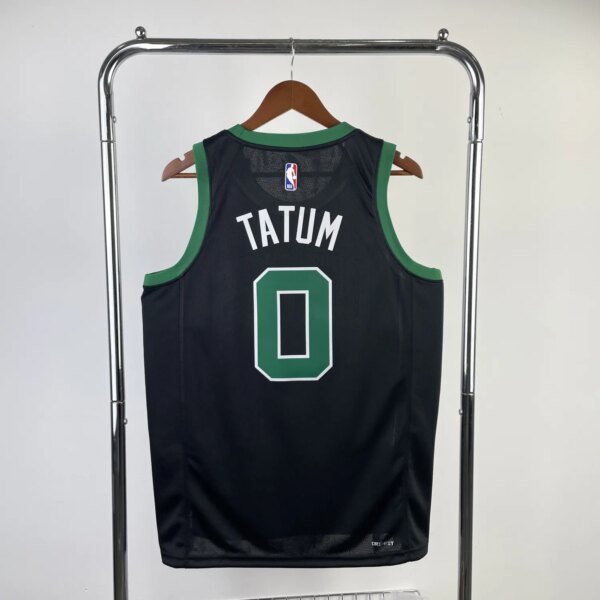 2023 Celtics Black 0#TATUM Hot Pressed Jersey - Image 3