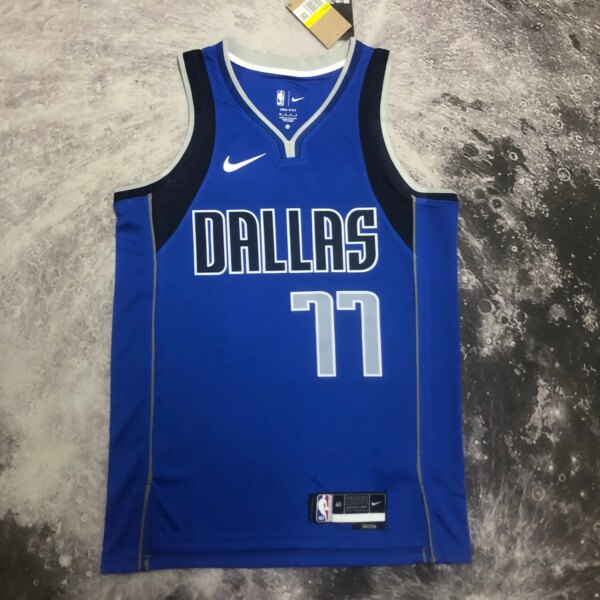 2023 Dallas Mavericks Blue 77#DONCIC - Image 3