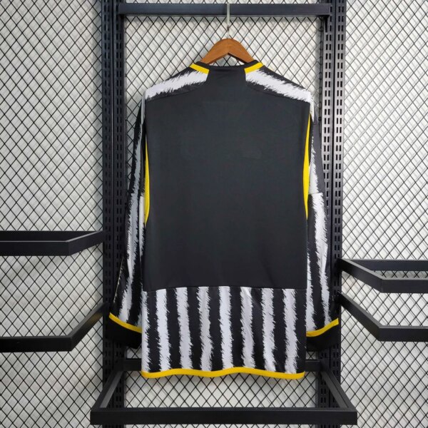 23-24 Juventus Home Long Sleeve Fans Jersey - Image 3