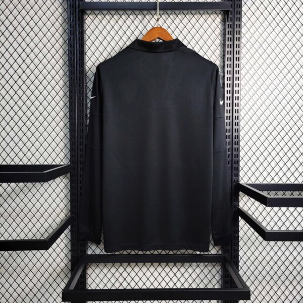 2004 Brazil Black Long Sleeve Retro Jersey - Image 3