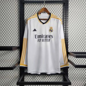 23-24 Real Madrid Home Fans Long Sleeve Jersey