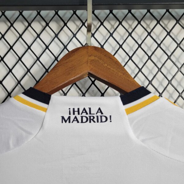23-24 Real Madrid Home Fans Long Sleeve Jersey - Image 4