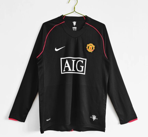 07-08 Manchester United Away Retro Long Sleeve Jersey