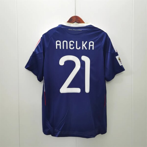 2010 France Home Retro Jersey  With 21#ANELKA - Image 6