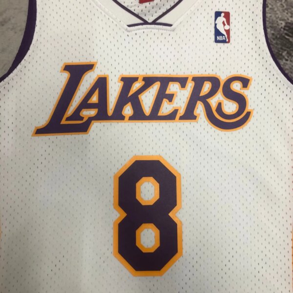 M&N 03-04 Lakers  SW White  8# Bryant - Image 2