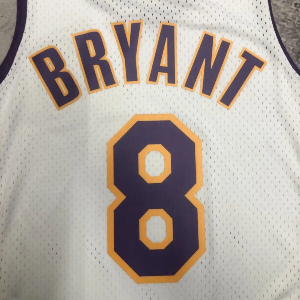 M&N 03-04 Lakers  SW White  8# Bryant - Image 4