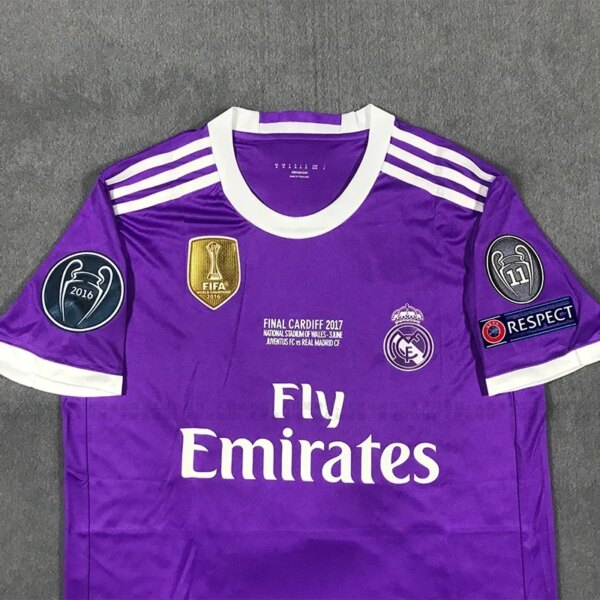 16-17 Real Madrid Away Retro Long Sleeve Jersey - Image 4