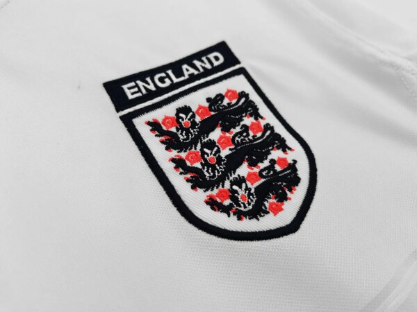 99-01 England Home White Retro Jersey - Image 2