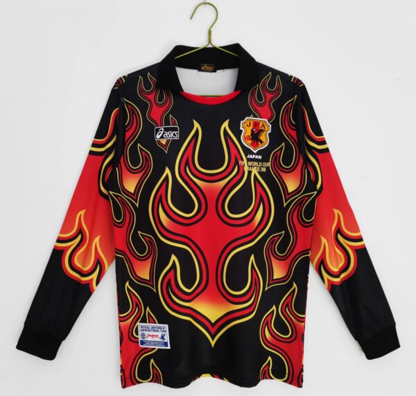 1998 Japan Red Flame Goalkeeper Retro Long Sleeve Jersey