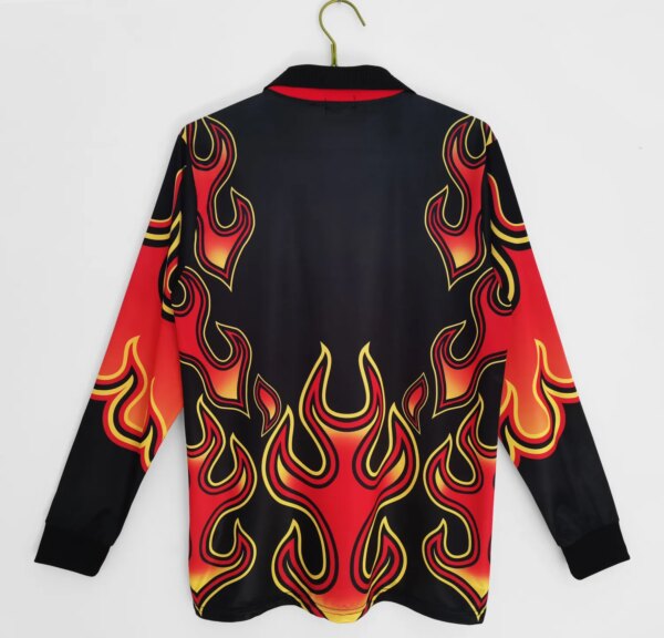 1998 Japan Red Flame Goalkeeper Retro Long Sleeve Jersey - Image 5