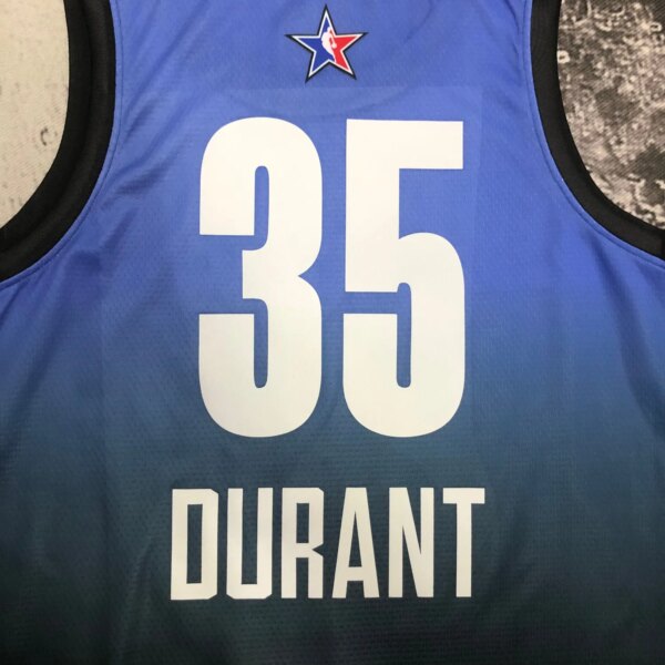 2023 NBA All Star Blue  35#DURANT Hot Pressed Jersey - Image 2