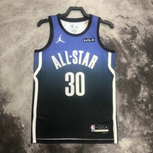 2023 NBA All Star Blue 30#CURRY Hot Pressed Jersey