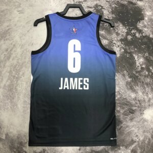 2023 NBA All Star Blue 6#JAMES Hot Pressed Jersey