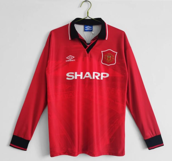 94-96  Manchester United Home Long Sleeve Retro Jersey