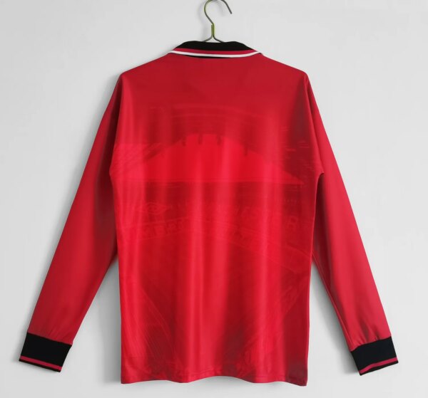 94-96  Manchester United Home Long Sleeve Retro Jersey - Image 2