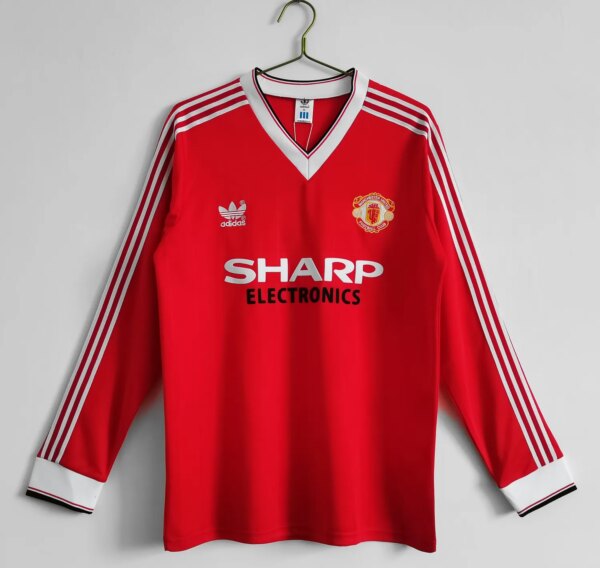 1983 Manchester United Home Long Sleeve Retro Jersey