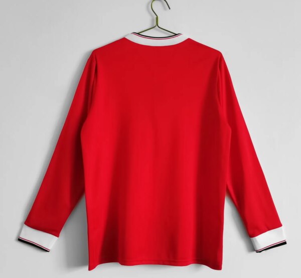 1983 Manchester United Home Long Sleeve Retro Jersey - Image 3