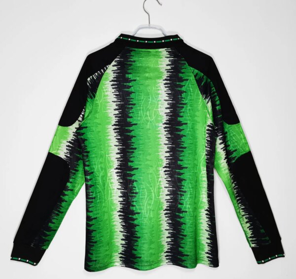90-91 Manchester United Goal Keeper Green Long Sleeve Retro Jersey - Image 4