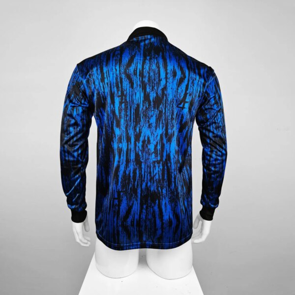 1993 Manchester United Away Blue Long Sleeve Retro Jersey - Image 2