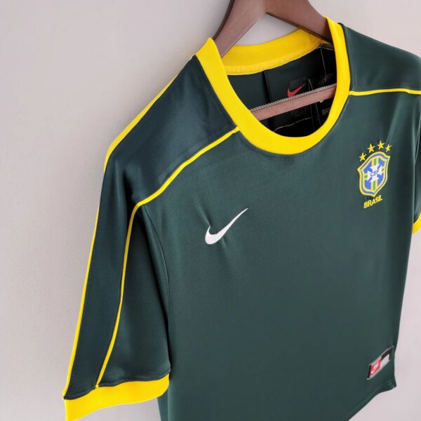 1998 Brazil Green Goal Keeper Retro Jersey - Image 2