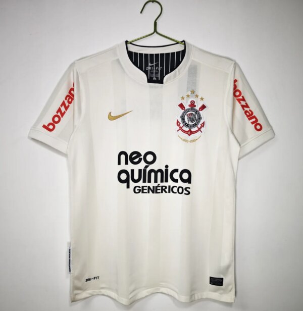 2012 Corinthians Home White  Retro Jersey
