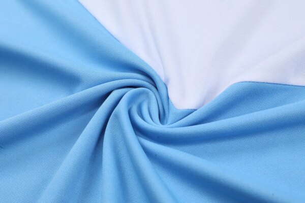 Manchester City POLO kit blue and white Short Sleeve Suit - Image 2
