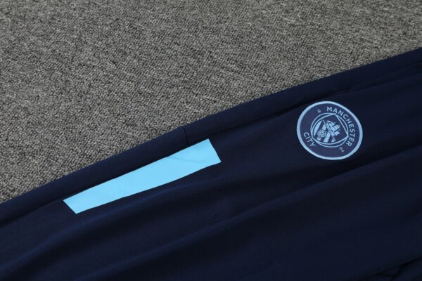 Manchester City POLO kit blue and white Short Sleeve Suit - Image 5