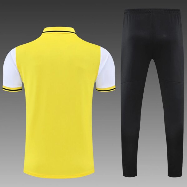 Dortmund POLO kit yellow and white Short Sleeve Suit - Image 5
