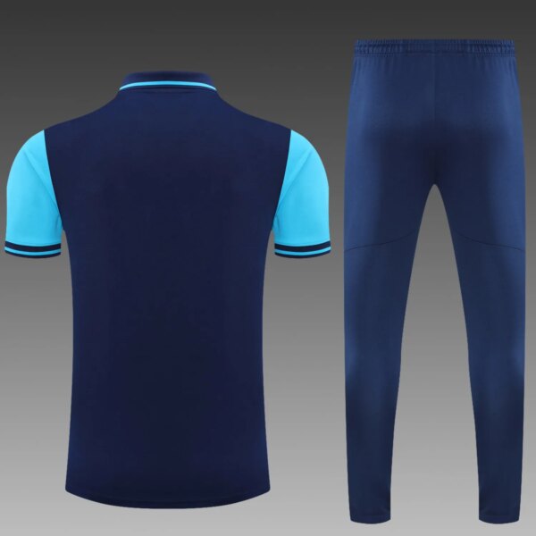 Marseille POLO kit royal blue Short Sleeve Suit - Image 5