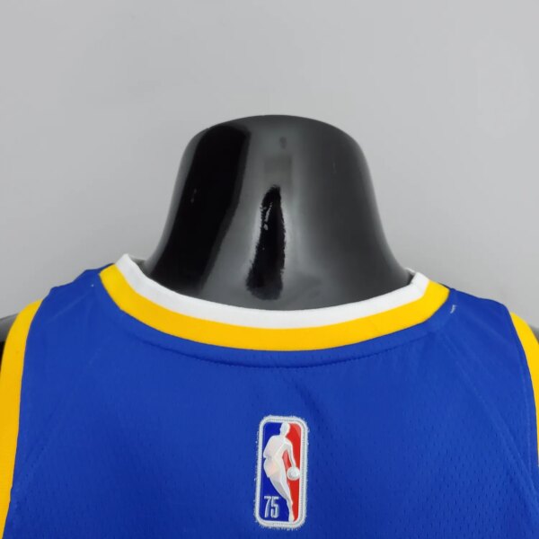 Retro 75th Anniversary Golden State Warriors CURRY#30 Mexico Blue NBA Jersey - Image 5