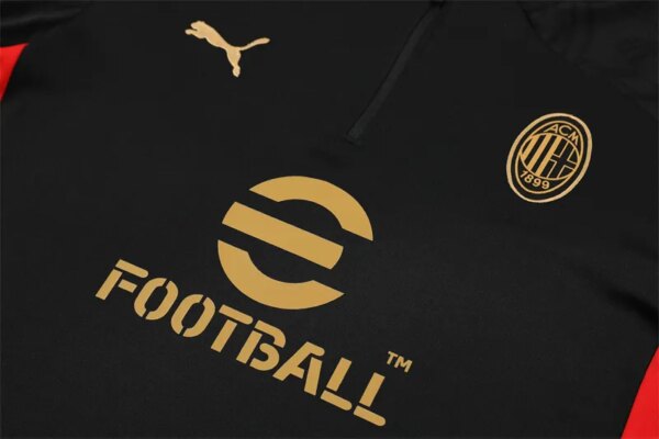 24-25 AC Milan Black Training Suit - Image 3