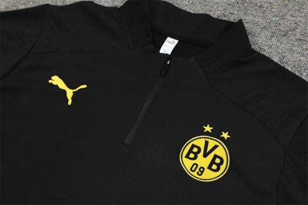 24-25 Borussia Dortmund Black Training Suit - Image 3