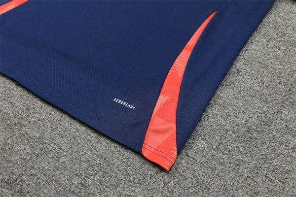24-25 Manchester United Blue Short Sleeve Training Suit - Image 3