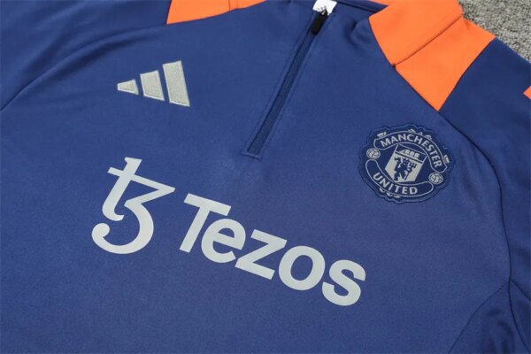 24-25 Manchester United Blue Training Suit - Image 2